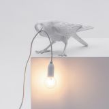 Seletti 14733 playing BIRD настольная лампа ворона белая