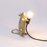 Seletti 15070 GLD Mouse lamp step gold лампа настольная